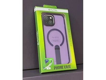 iPhone 15 Bavitel MagSafe sa naslonom ljubičasta