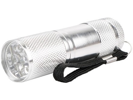 Dzepna lampa 1W 9LED Aluminium Srebrna 3xAAA 50lm