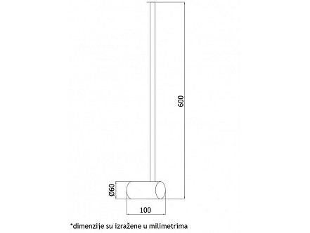 ZIDNA LED LAMPA 8W WW TOPLO BELA CRNA VESTA 361 BBLINK
