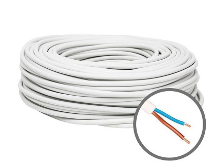 (MV) PP/L 2X0.75 bela licnasti (H03VV-F)