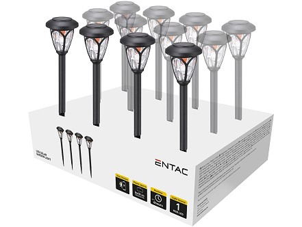 Bastenska lampa solarna 40cm IP44 Plasticna PAK-12