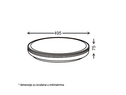 LED PLAFONJERA SA DALJINSKIM 24 48W CCT VESTA 667 BBLINK