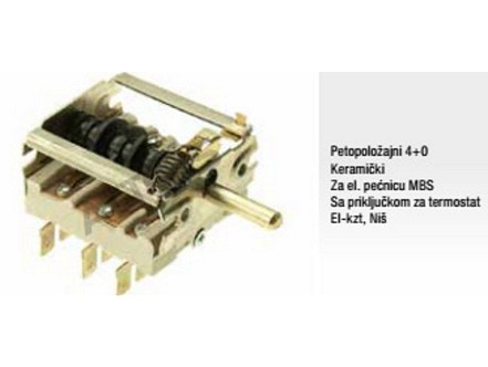 Prekidac za rernu 4+0 keramicki za el. pecnicu EI MBS EI-kzt