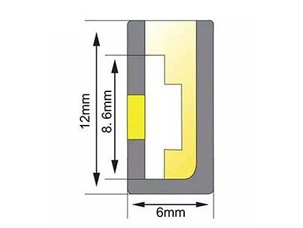 LED TRAKA NEON 12W/M  24V 120 NW PRIRODNO BELA IP67