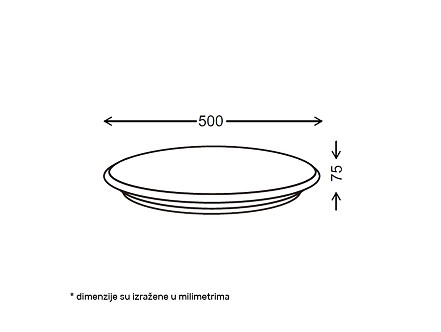 LED PLAFONJERA SA DALJINSKIM 24 48W CCT VESTA 663 BBLINK