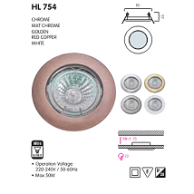 HL754 Rozetna sa grlom red copper