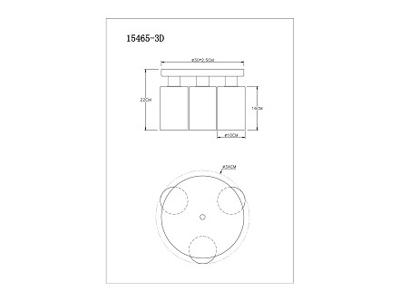 SPOT LAMPA 3XE27 HADERA 15465 3D GLOBO