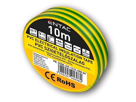 Izolir traka 10m 0.13x15mm zuto/zelena