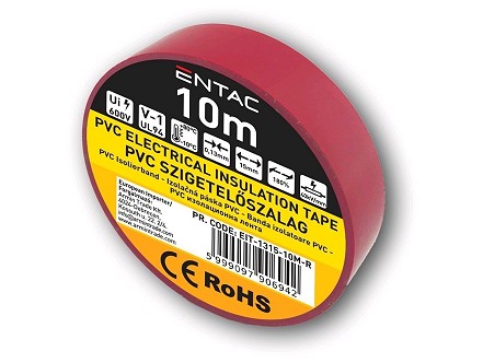 Izolir traka 10m 0.13x15mm crvena