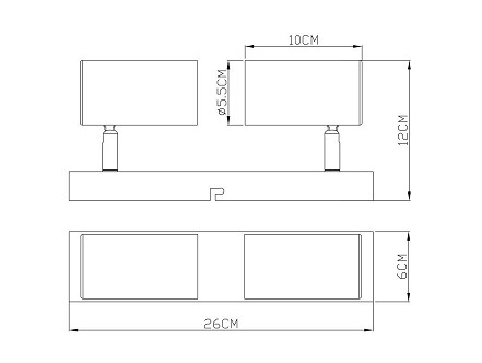 SPOT LAMPA 2XGU10 BELI 57911 2W ROBBY GLOBO