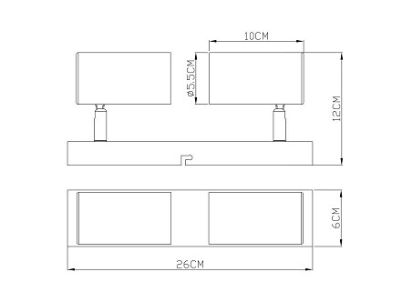 SPOT LAMPA 2XGU10 BRONZA ROBBY GLOBO