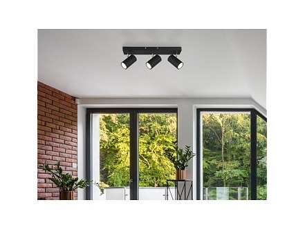 SPOT LAMPA 3XGU10 CRNI ROBBY GLOBO