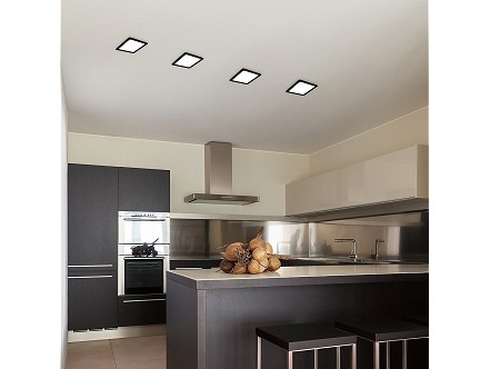 LED PANEL UGRADNI 12W NW KVADRAT SHAUN 2683 CRNI RABALUX