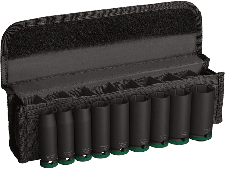 Bosch PRO Impact Socket Set kovanih nasadnih ključeva 10 - 27mm; duboki 77mm; 1/2"; 9 delova