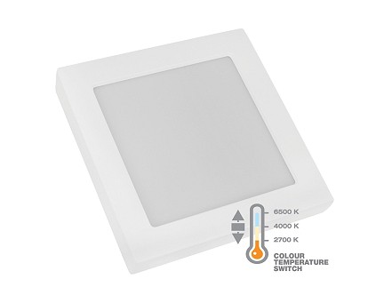 3 u 1 LED panel 12W kvadratni nadgradni 2700/4000/6500K COMM