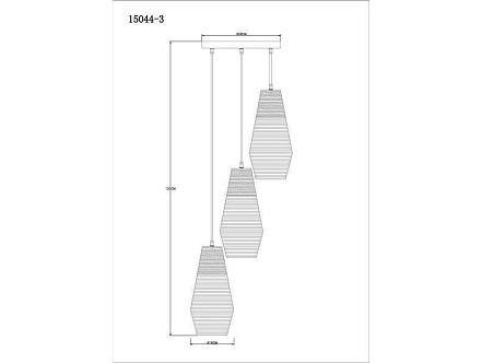 VISILICA 3XE27 WAYNE 15044 3 GLOBO