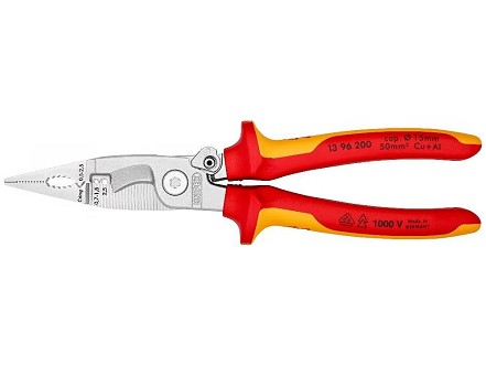 Knipex 13 96 200 klešta za električne instalacije izolovane, VDE, hromirane 200 mm