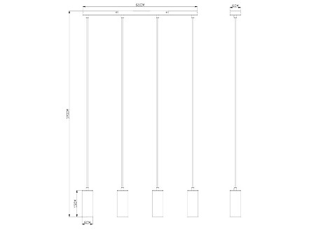 VISILICA 4XGU10 BELA 57911 4HW ROBBY GLOBO