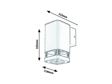 SPOLJNA ZIDNA LAMPA 1XGU10 SINTRA 7957 RABALUX