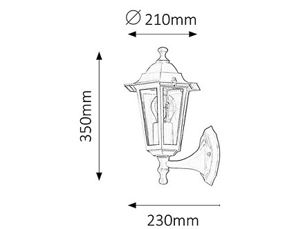 SPOLJNA ZIDNA LAMPA FENJER BELI 1XE27 VELENCE 8203 RABALUX