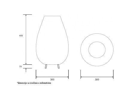 PODNA LAMPA LED 8W WW 3000K TOPLO BELA LUNA 288 BBLINK