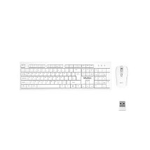 MEETION C4120LITWH SET 2U1, BEŽIČNA 2.4GHZ SILENT Tastatura + BEŽ.Miš, BELI