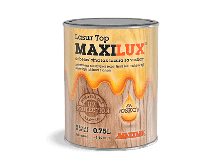MAXILUX LASUR TOP 0,75L 01- BEZBOJNA