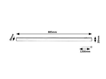 ZIDNA LED LAMPA ZA KUHINJE 13W 90cm GREG CRNA 78005 RABALUX
