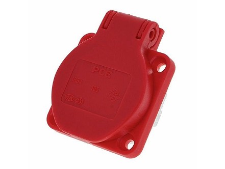 Uticnica 16A 250V crvena ugradna