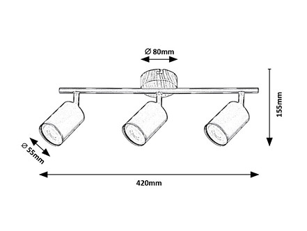 SPOT LAMPA 3XGU10 EDMUND 5297 RABALUX