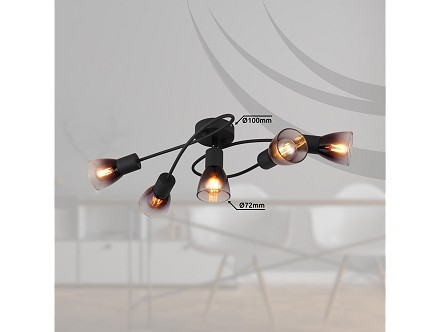 PLAFONJERA 5XE14 SATELLA GLOBO