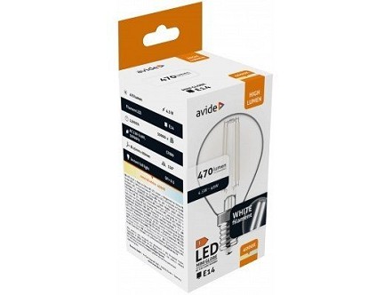 LED White filament lopta Mini 4.5W E14 NW 4000K