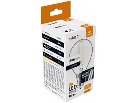 LED White filament lopta Mini 6.5W E14 NW 4000K