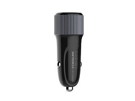 BAVIN AUTO PUNJAČ 2XUSB + KABL LIGHTNING PC979 CRNA