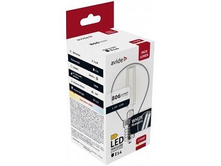 LED White filament lopta Mini 6.5W E14 WW 2700K