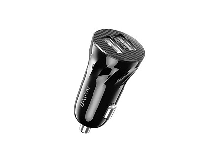 BAVIN AUTO PUNJAČ 2XUSB + KABL TYPE-C PC979 CRNA