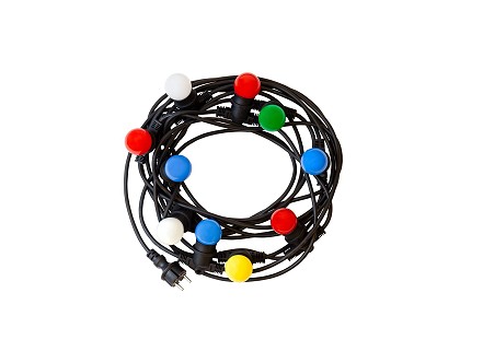 SPOLJNA RASVETA ZA DVORISTE CRNA 10XE27 5M IP65 GARLAND SPECTRUM