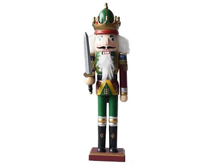 Krcko Orascic drvena figura 1 komad 300mm sa macem zeleni