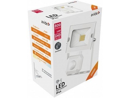 LED reflektor SMD tanki 10W NW 4000K sa senzorom beli