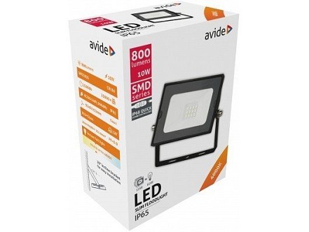 LED reflektor SMD quick conn. 10W 4000K NW 800lm crna