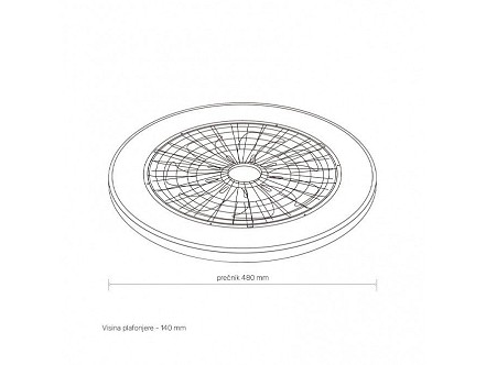 LUSTER PLAFONJERA SA VENTILATOROM 48W CCT BELA DIMABILNA YL FAN 02 BBLINK