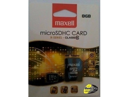 Maxell micro sdhc 8gb x-series+adapter, class 10