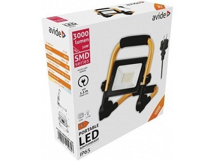 LED reflektor SMD tanki 30W NW 4000K sa stalkom 1.5m kabl