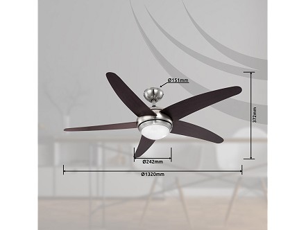 LUSTER VENTILATOR SA SVETLOM 1XE14 FABIOLA 0306 GLOBO