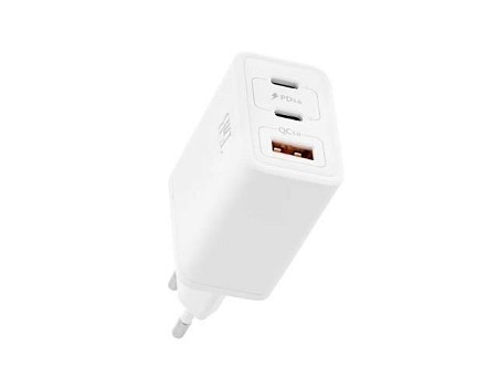 TNB CHGAN65W Zidni punjač 65W, USB-C X 2 + USB-A QC 3.0