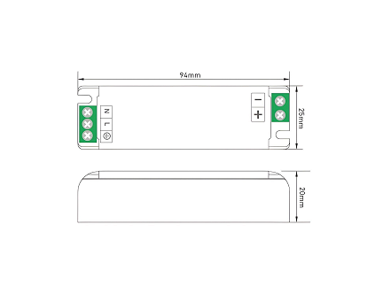 LED NAPAJANJE SLIM 24V 36W 36WHH 24 DAWN BBLINK