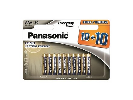 Panasonic baterije LR03EPS/20BW-AAA Alkalne Everyday 20 komada