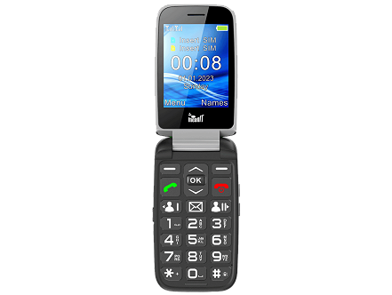 MEANIT MOBILNI TELEFON SA VELIKIM EKRANOM U BOJI 2,8" - CRNI - SENIOR FLIP MAX BLACK