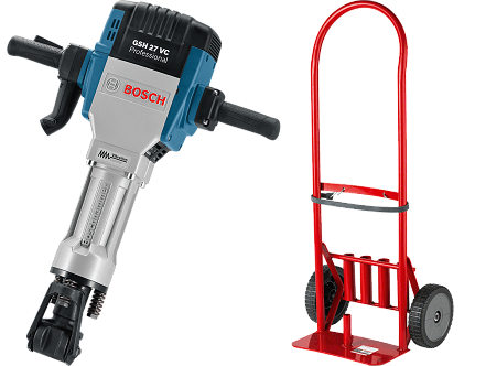 Bosch  GSH 27 VC  Elektro-pneumatski čekić za razbijanje + poklon transportna kolica