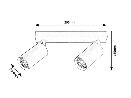 SPOT LAMPA 2XGU10 BELI SOLO 2082 RABALUX
